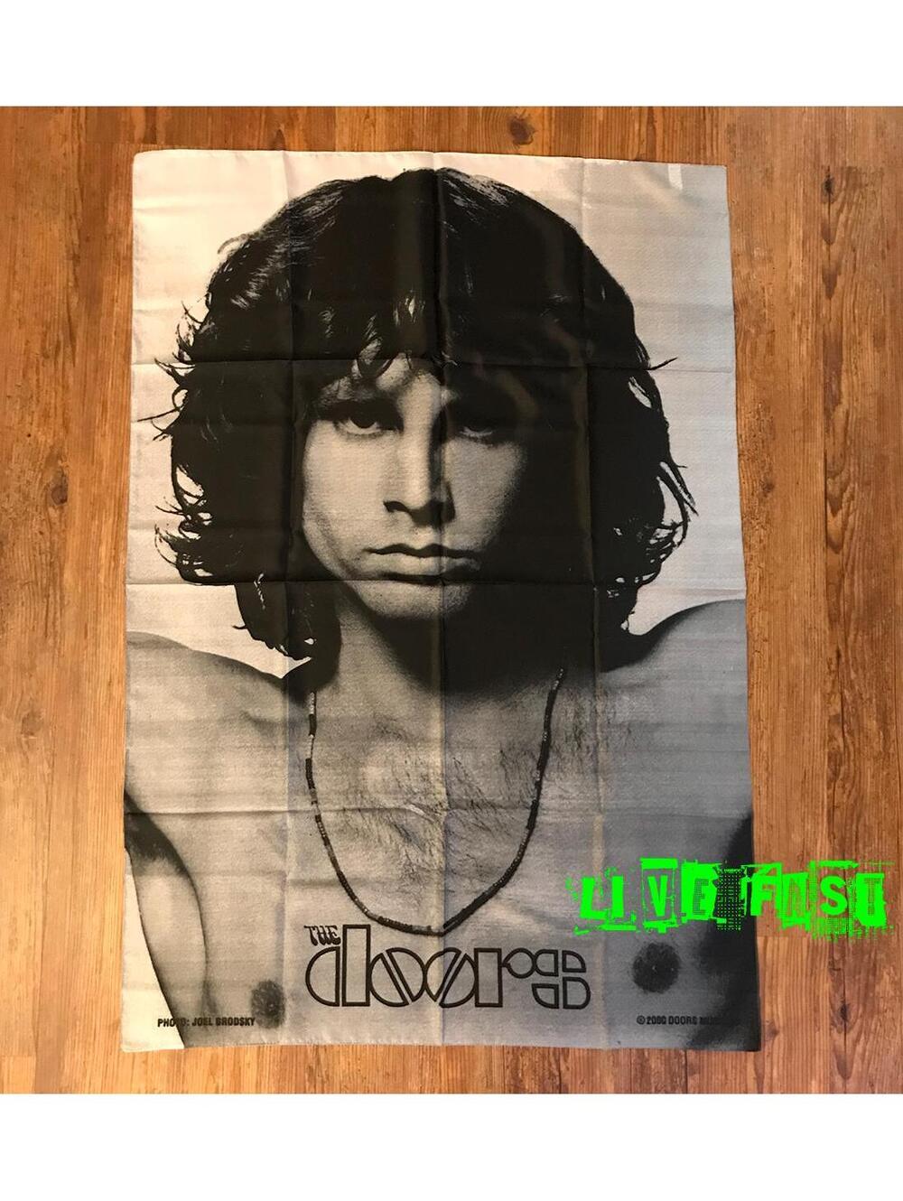 THE DOORS - Jim Morrison Flag Banner Tapestry Fabric Poster Vintage